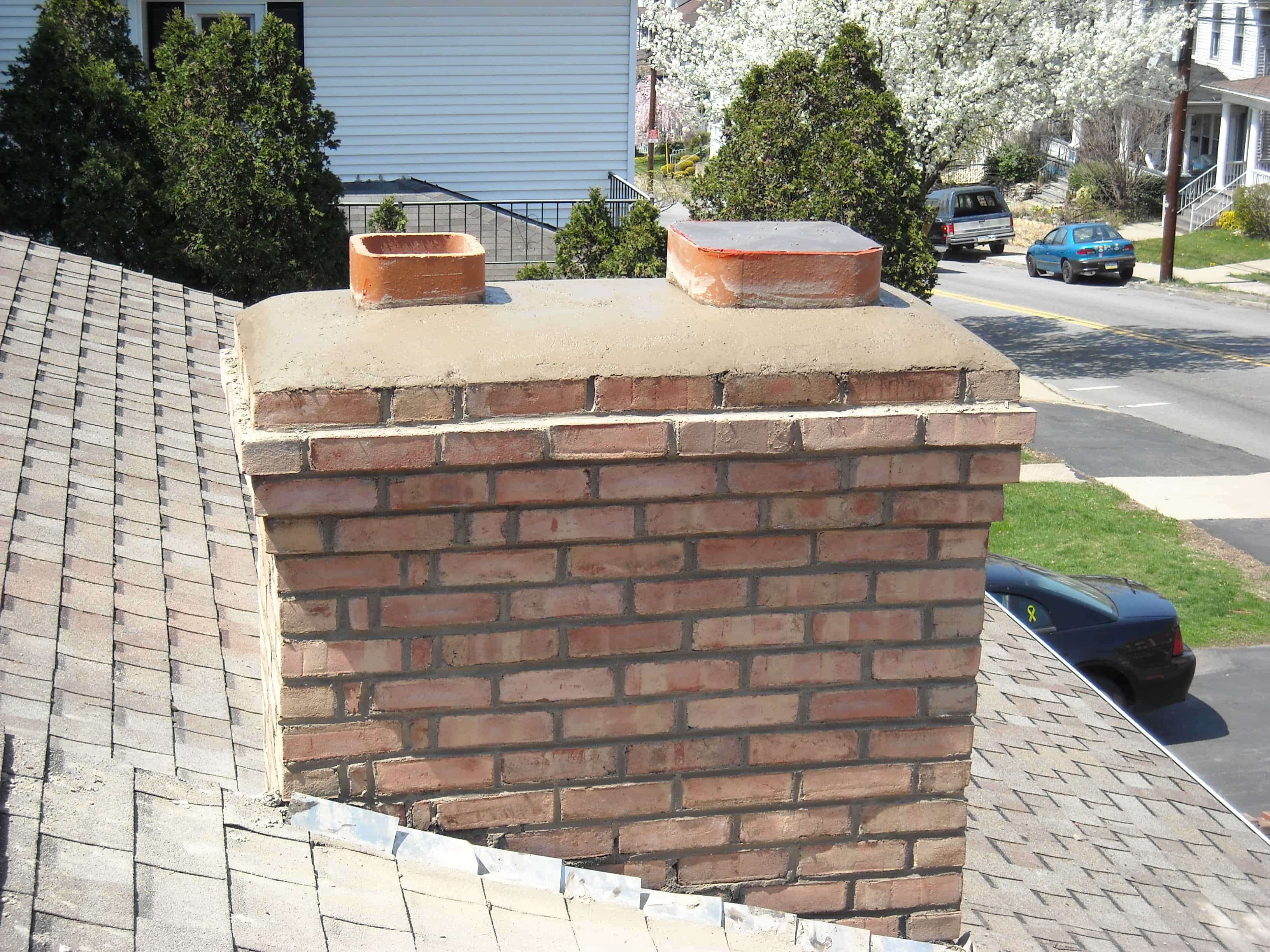 A chimney crown is an important part that prevents water damge.